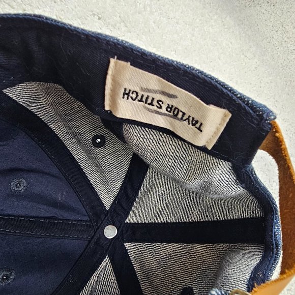 Taylor Stitch Logo Vintage Style Discontinued Hat Denim Snapback Rare Authentic - Picture 4 of 6